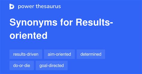 results in thesaurus